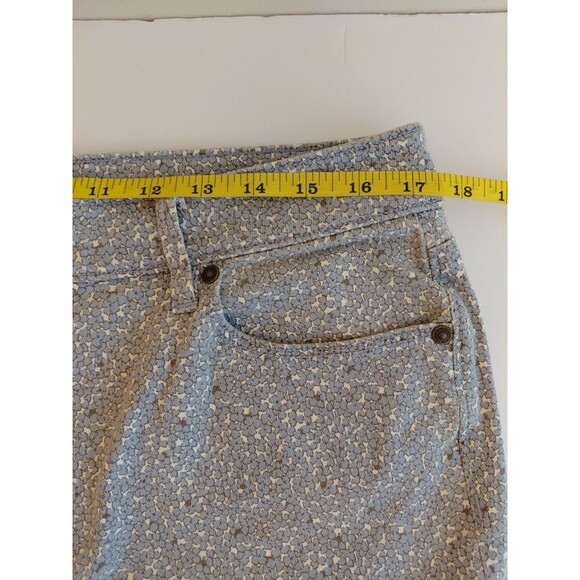 Ann Taylor Loft Curvy Skinny Ankle Size 31/12 Gray Tiny Floral Print Jeans - Picture 12 of 12